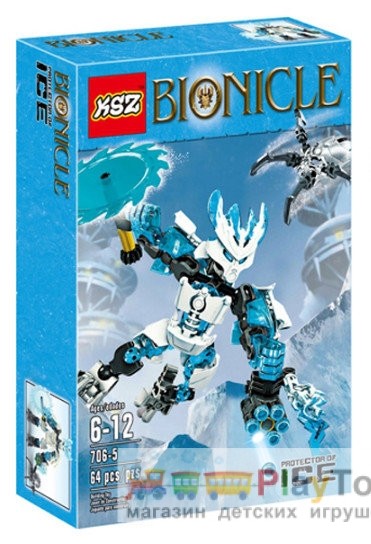 Конструктор Bionicle (KSZ 706 - 5) Страж Льда, 64 детали - Аналог Бионикл 70782