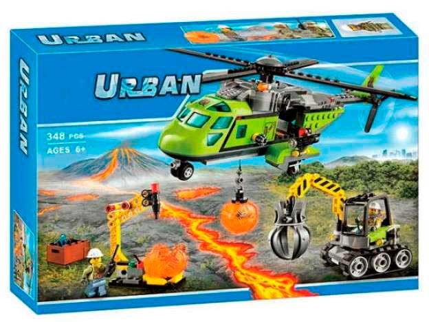 Конструктор "Urban" (10640) Грузовой вертолет исследователей вулканов, 348 деталей