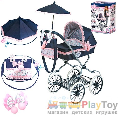 Детская коляска для кукол "DeCuevas" (81014) классическая с зонтиком