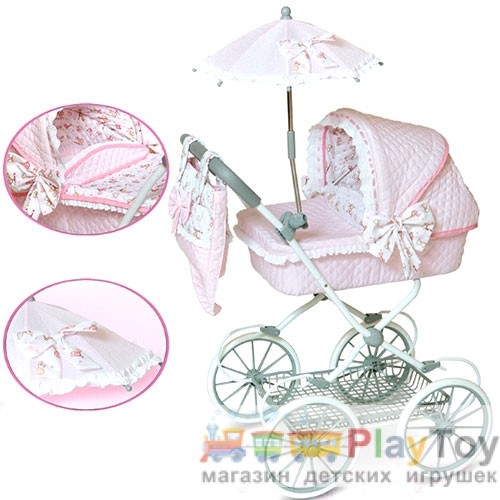 Детская коляска для кукол "DeCuevas" (81030) с сумкой и зонтиком