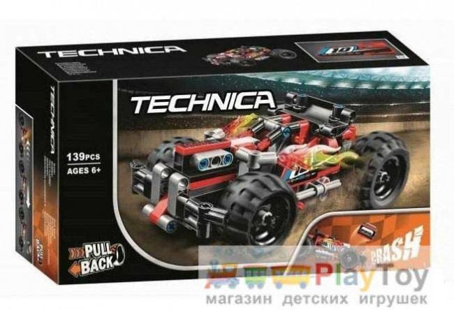 Конструктор «Technic» (10821) Красный гоночный автомобиль, 139 деталей - Аналог Техник 42073