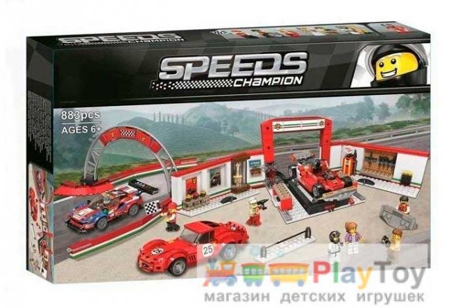 Конструктор «Speed Champions» (10947) Гараж Ferrari, 883 детали - Аналог Спид Чемпионс 75889