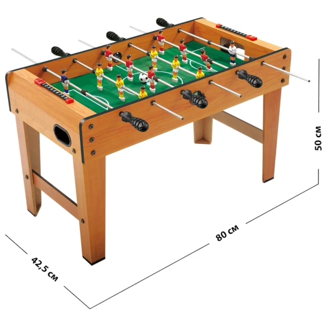 Настільний футбол Limo Toy ZC 1017 B (80x42,5x50 см) дерев'яний, на ніжках, 6 штанг