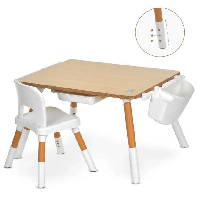 Детский столик со стульчиком Bambi M 6319-13 с полкой и корзинами