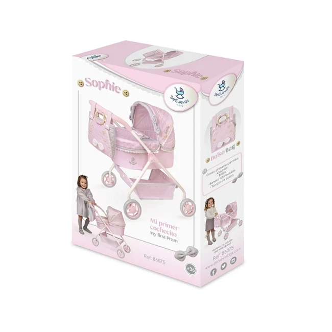 Коляска для кукол DeCuevas 86075 Sophie (классическая, корзинка, сумка)