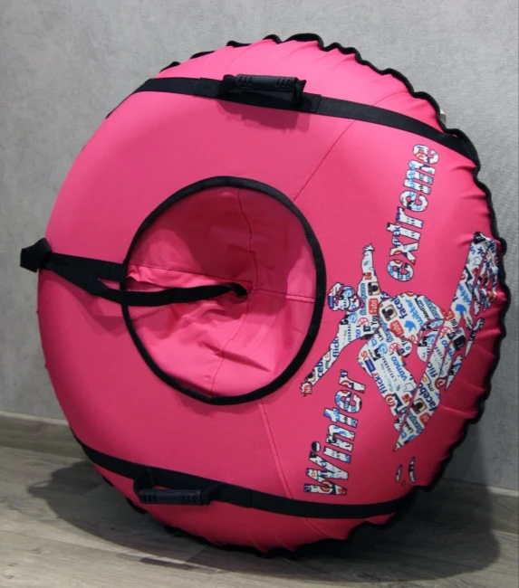 Тюбінг "Сноубордист" червоний, 100 см, надувні санки-ватрушка для снігу