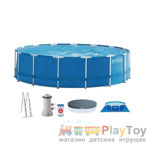 Каркасный наливной бассейн Intex 28242 - 457х122 см Каркасный наливной бассейн Intex 28242 - 457х122 см