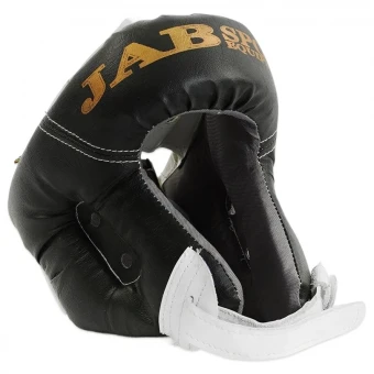 Шлем для бокса JAB (закрытый, кожзам, черный)