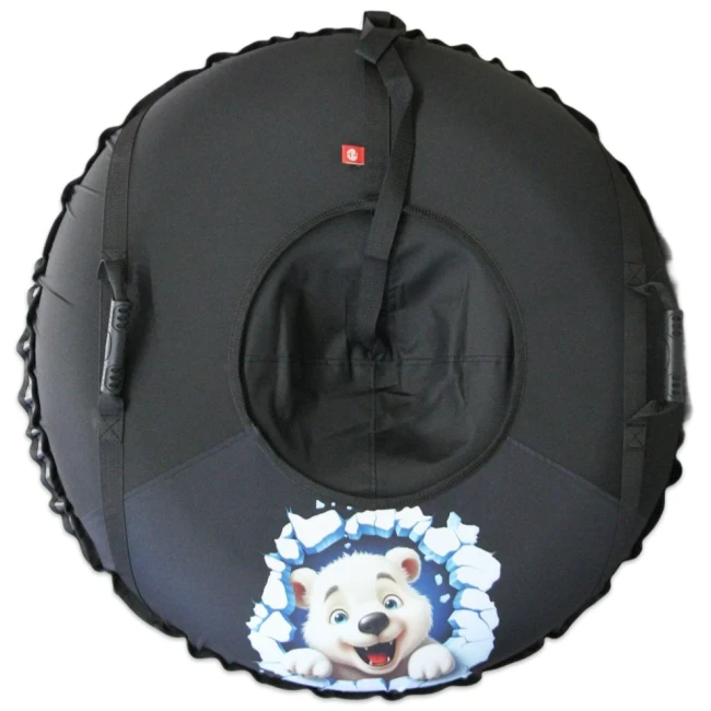 Тюбінг "Ведмідь" 100 см, надувні санки-ватрушка для снігу