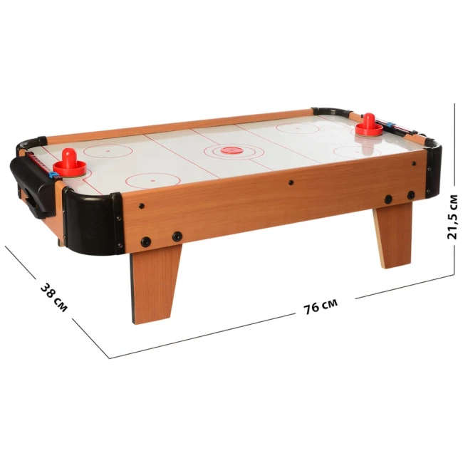 Настільний аерохокей Air Hockey 2364 (76x38x21,5 см) дерев'яний, на ніжках, батарейки Настільний аерохокей Air Hockey 2364 (76x38x21,5 см) дерев'яний, на ніжках, батарейки