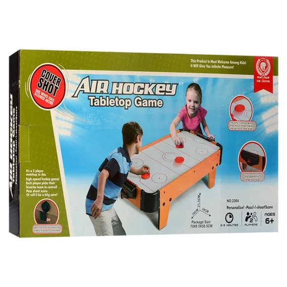 Настільний аерохокей Air Hockey 2364 (76x38x21,5 см) дерев'яний, на ніжках, батарейки Настільний аерохокей Air Hockey 2364 (76x38x21,5 см) дерев'яний, на ніжках, батарейки