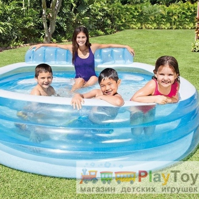 Детский надувной бассейн Intex (57190) с сиденьем 224 х 76 см Детский надувной бассейн Intex (57190) с сиденьем 224 х 76 см