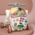 Ходунки-каталка трансформер Baby Walker 658 A 2 в 1 (звук, подсветка, игровой столик, пианино, пальчиковые игры, утяжелитель)