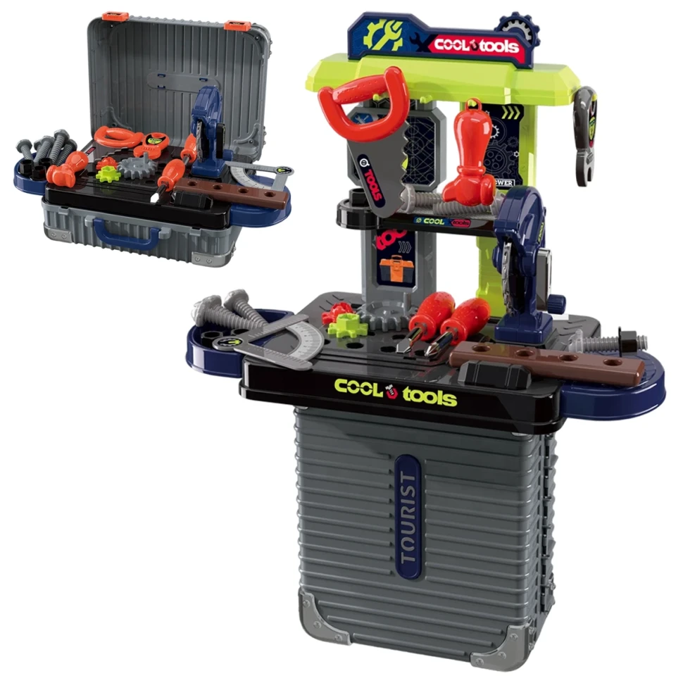 Дитячий набір інструментів Cool Tools 008-302 у валізі, верстат
