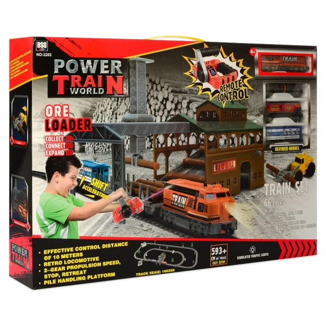 Залізниця BSQ 2282 Power Train (радіоуправління, 66 елементів, довжина колії 593 см)