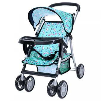 Коляска для кукол Melogo 9304 BWT/025 (прогулочная, столик-бампер, корзинка)
