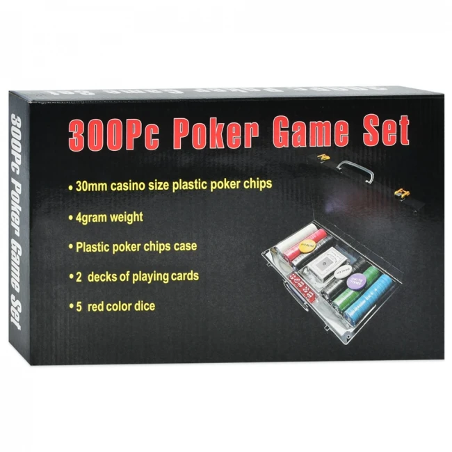 Набор для покера Poker Game Set-300 (300 фишек - 5 номиналов, 2 колоды карт, кейс) Набор для покера Poker Game Set-300 (300 фишек - 5 номиналов, 2 колоды карт, кейс)