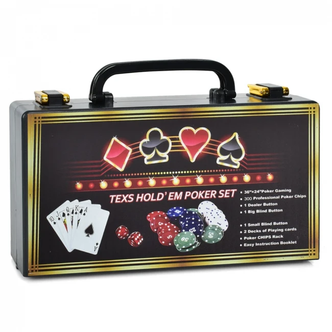 Набор для покера Poker Game Set-300 (300 фишек - 5 номиналов, 2 колоды карт, кейс) Набор для покера Poker Game Set-300 (300 фишек - 5 номиналов, 2 колоды карт, кейс)