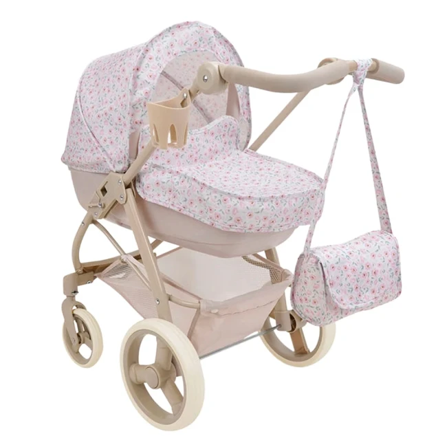 Коляска для кукол Fiveonine T726056 (классическая, корзинка, сумка, подстаканник) Коляска для кукол Fiveonine T726056 (классическая, корзинка, сумка, подстаканник)