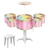 Дитяча барабанна установка Jazz Drum DXBL 886-1 зі стільцем, підсвічування
