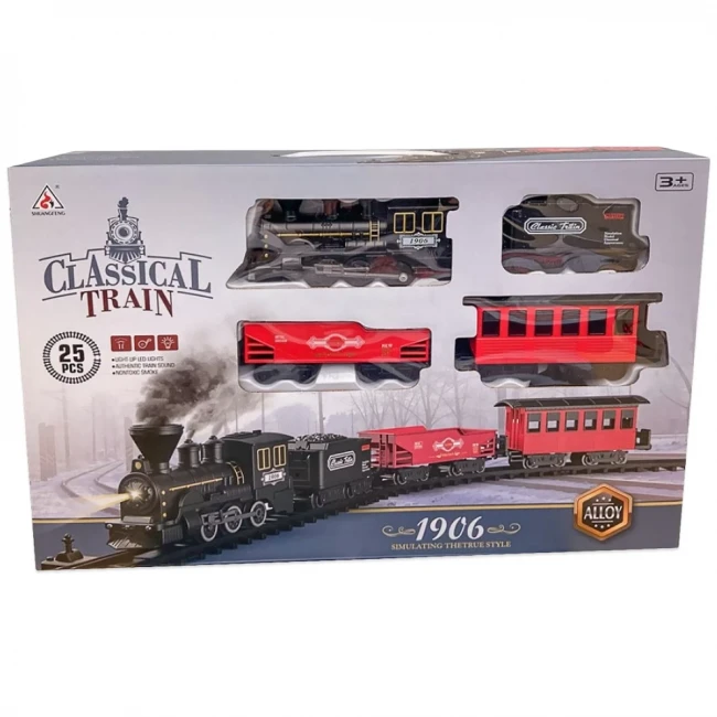 Железная дорога 2113 Classical Train (металл, дым, 25 элементов, длина пути 720 см) Железная дорога 2113 Classical Train (металл, дым, 25 элементов, длина пути 720 см)