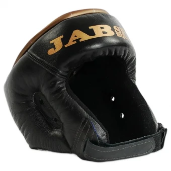Шлем для бокса JAB (закрытый, кожаный, черный)