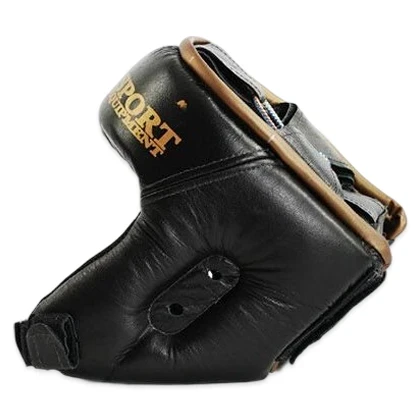 Шолом для боксу JAB (закритий, шкіряний, чорний)