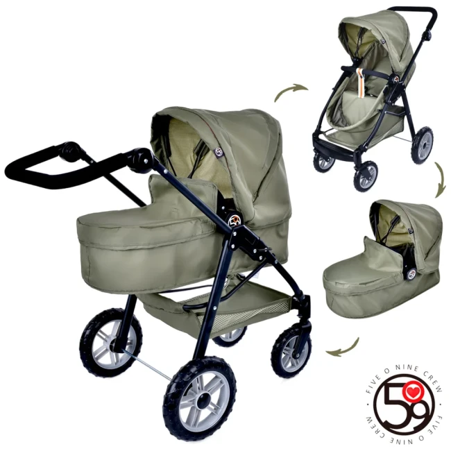 Коляска для кукол Fiveonine T738005 3в1 (трансформер, люлька-переноска, корзинка) Коляска для кукол Fiveonine T738005 3в1 (трансформер, люлька-переноска, корзинка)