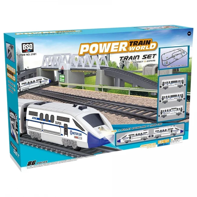 Железная дорога BSQ 2181 Power Train (86 элементов, длина пути 914 см)