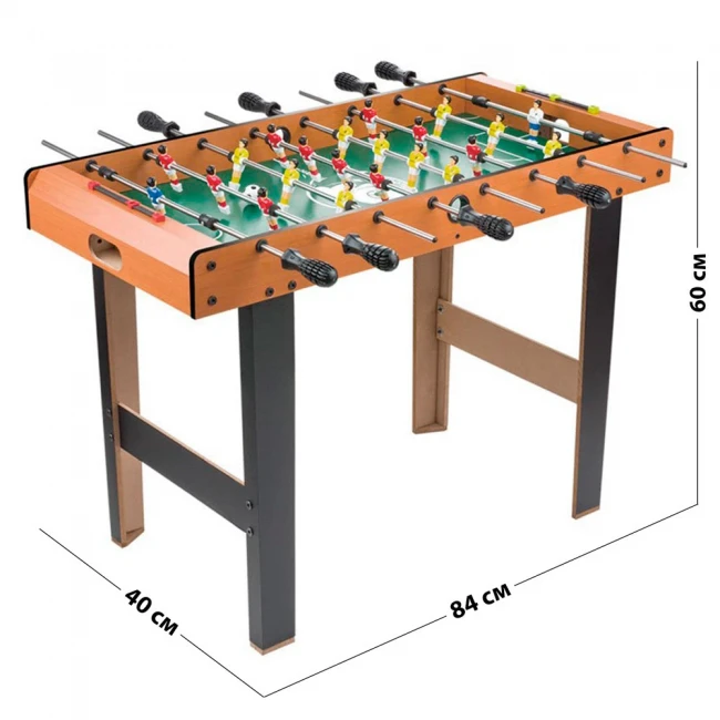 Настільний футбол Soccer 1090 (84x40x60 см) дерев'яний, на ніжках, 8 штанг Настільний футбол Soccer 1090 (84x40x60 см) дерев'яний, на ніжках, 8 штанг