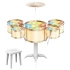 Дитяча барабанна установка Jazz Drum DXBL 886-4 зі стільцем, підсвічування