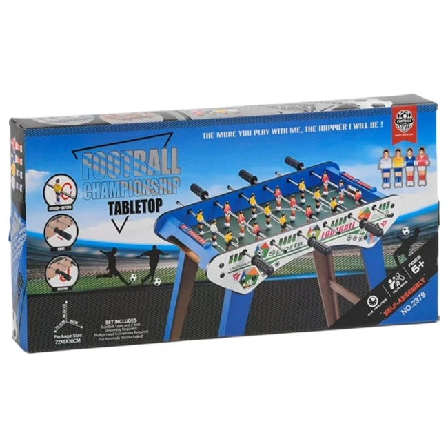 Настольный футбол 2379 (79,5x36x61,5 см) деревянный, на ножках, 6 штанг Настольный футбол 2379 (79,5x36x61,5 см) деревянный, на ножках, 6 штанг