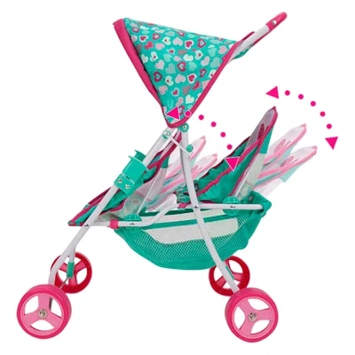 Коляска для кукол Fiveonine T744057 для близнецов (прогулочная, корзинка)