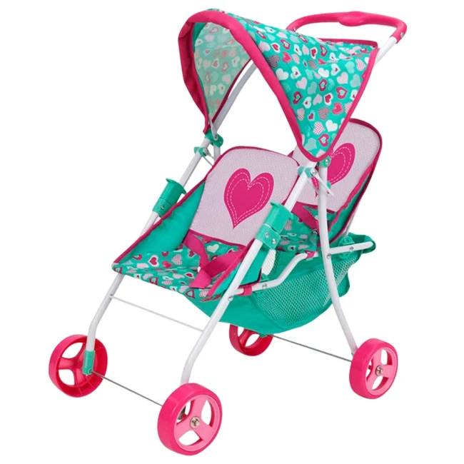 Коляска для кукол Fiveonine T744057 для близнецов (прогулочная, корзинка)
