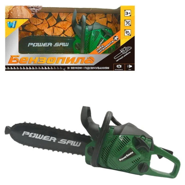Игрушечная бензопила WToys 36220 (81465, 70526) на батарейках, звук, цепь двигается Игрушечная бензопила WToys 36220 (81465, 70526) на батарейках, звук, цепь двигается
