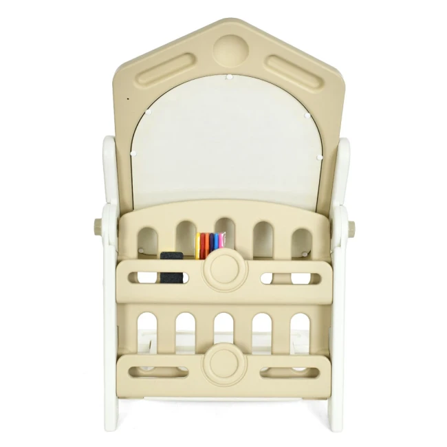 Дитячий мольберт Y1029 (стульчик, магнітна дошка, фломастери, губка)