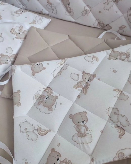 Детское постельное белье Бортики с косичкой на завязках "Мишка" Детское постельное белье Бортики с косичкой на завязках "Мишка"