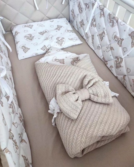 Детское постельное белье Бортики с косичкой на завязках "Мишка" Детское постельное белье Бортики с косичкой на завязках "Мишка"