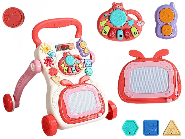 Ходунки-каталка 368-16A (звук, подсветка, пианино, сортер, шестерни, погремушка, пальчиковая игра, дощечка для рисования, утяжелитель) Ходунки-каталка 368-16A (звук, подсветка, пианино, сортер, шестерни, погремушка, пальчиковая игра, дощечка для рисования, утяжелитель)