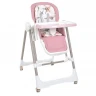 Стульчик-качели для кормления Bambi M 5897 Pink (укачивание, съемный столик, чехол, 4 колеса)