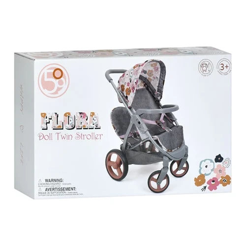 Коляска для кукол Fiveonine T747038 для близнецов (прогулочная, корзинка)