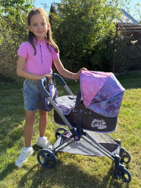 Коляска для ляльок DeCuevas 81776 Magic Bubble 3в1 (трансформер, люлька-перенесення, кошик, сумка)