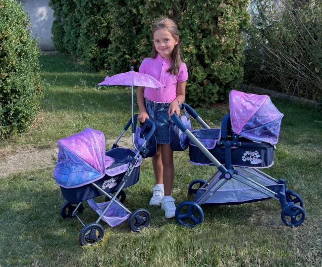 Коляска для ляльок DeCuevas 81776 Magic Bubble 3в1 (трансформер, люлька-перенесення, кошик, сумка)