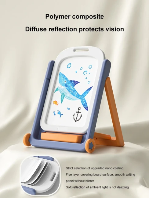 Дитячий мольберт QC-BB03 (стульчик, магнітна дошка, 2 колеса)