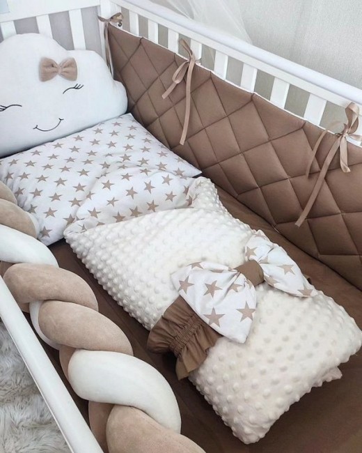 Детское постельное белье Бортики с косичкой на завязках Детское постельное белье Бортики с косичкой на завязках