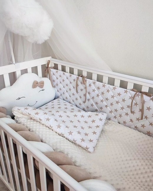 Детское постельное белье Бортики с косичкой на завязках Детское постельное белье Бортики с косичкой на завязках