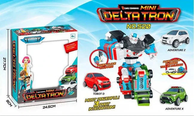 Трансформер Тобот Дельтатрон (520) 17 см, 3 машинки Трансформер Тобот Дельтатрон (520) 17 см, 3 машинки