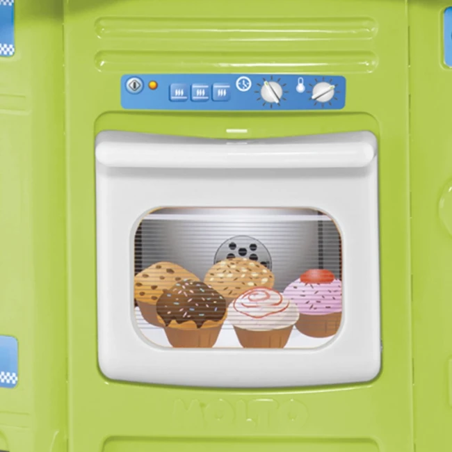 Детская кухня Molto 14156 (высота 59 см, духовка, вытяжка, стиральная машина)