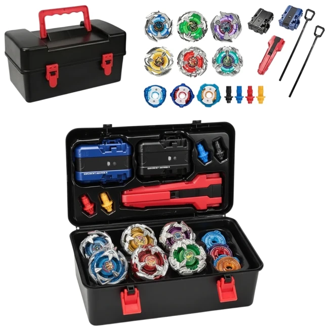 Ігровий набір Бейблейд TopGyroX BB 314 A-1 в кейсі (6 дзиґ, 2 пускових пристрої, аксесуари) Ігровий набір Бейблейд TopGyroX BB 314 A-1 в кейсі (6 дзиґ, 2 пускових пристрої, аксесуари)