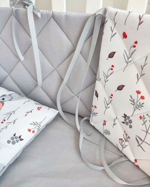 Детское постельное белье Бортики с косичкой на завязках Зайчики Детское постельное белье Бортики с косичкой на завязках Зайчики